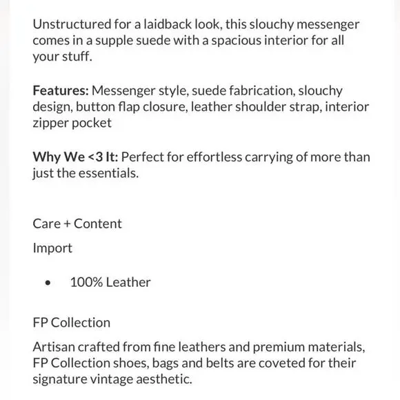 Free People Roswell Boho Slouchy Suede Leather Messenger Bag Tote Cognac Brown - Picture 16 of 16